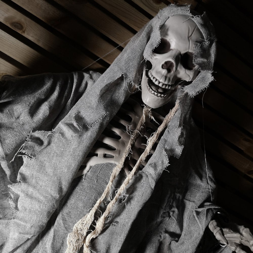 Samuel Alexander Grey Skeleton Ghost Hanging Halloween Decoration 6.5ft Image 3