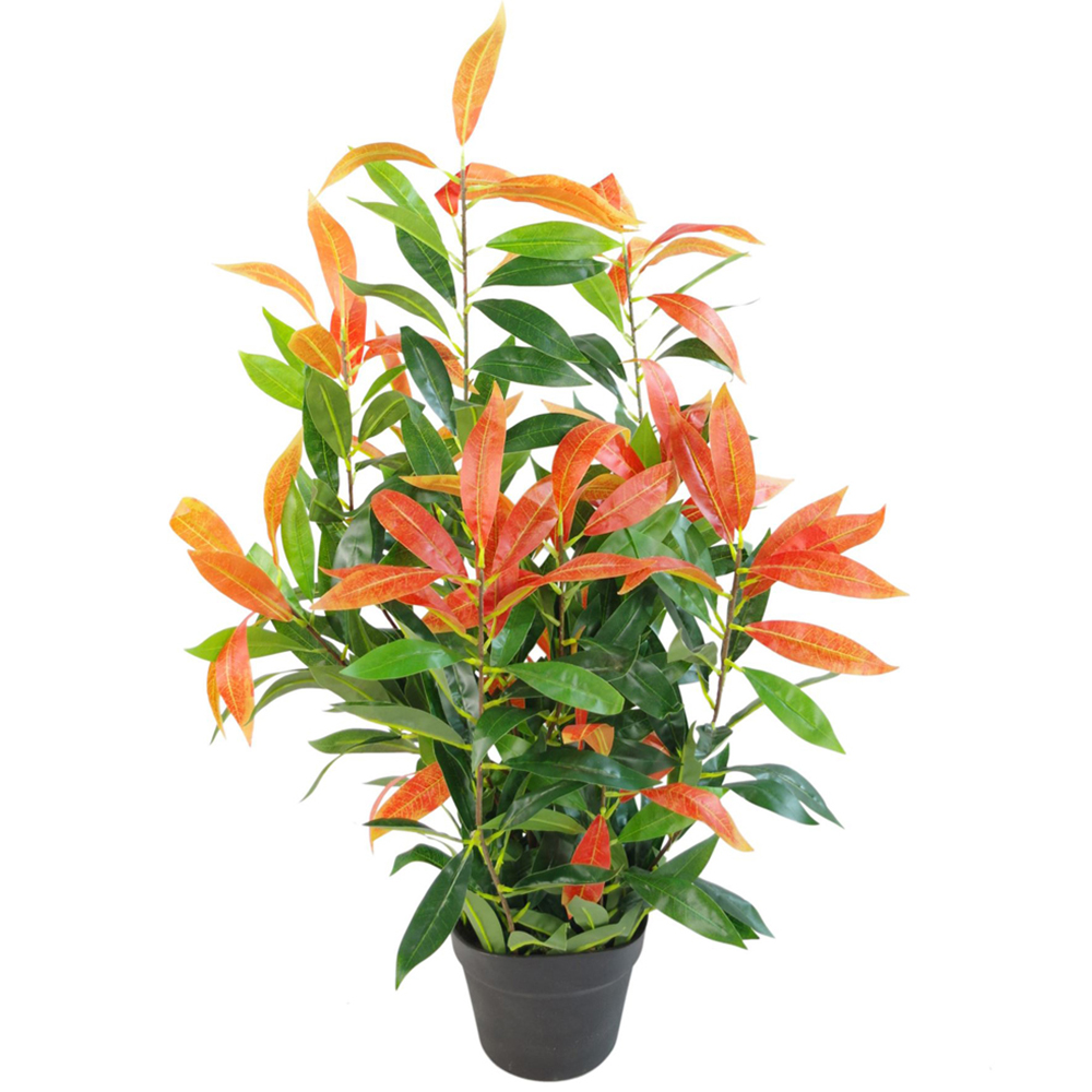 Leaf Red and Green Ficus Artificial Tree in Pot 80cm Image 1