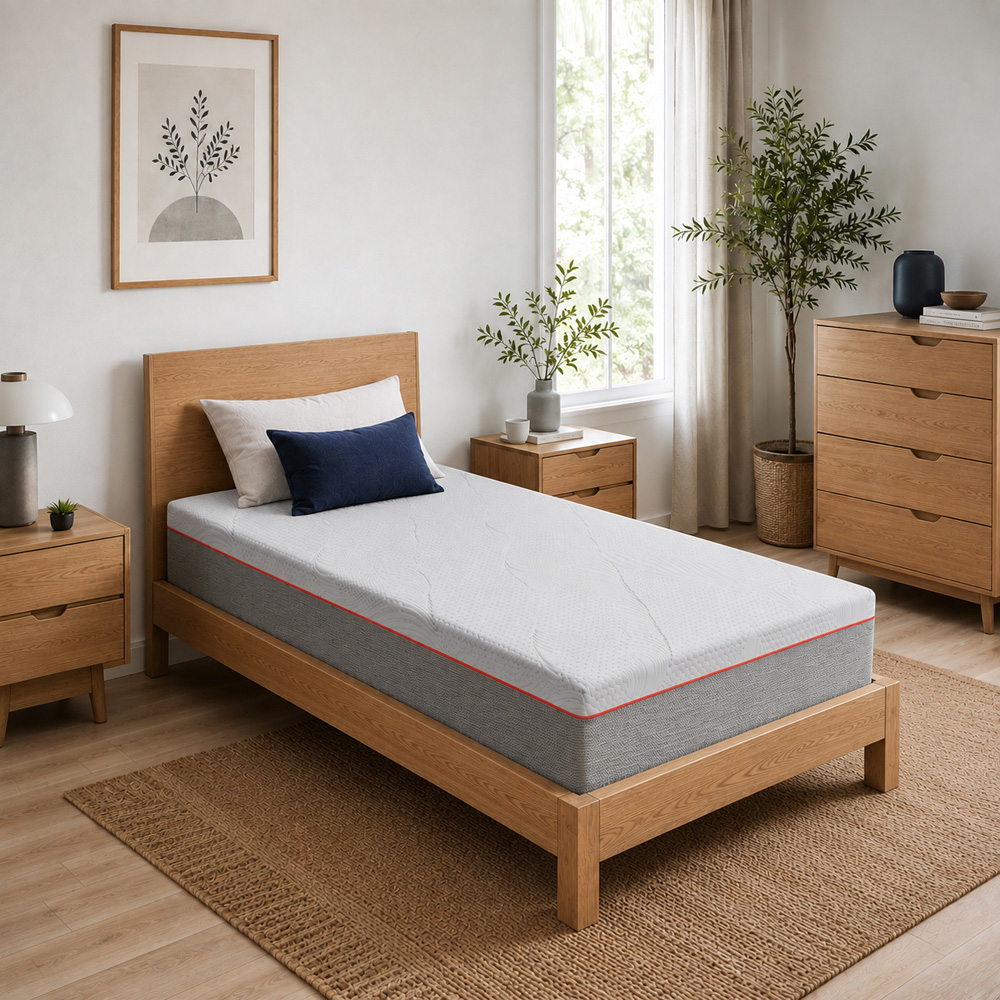 Visco Therapy Single Fusion Graphite Memory Pocket Mattress with Deep Sleep Pillow Image 2