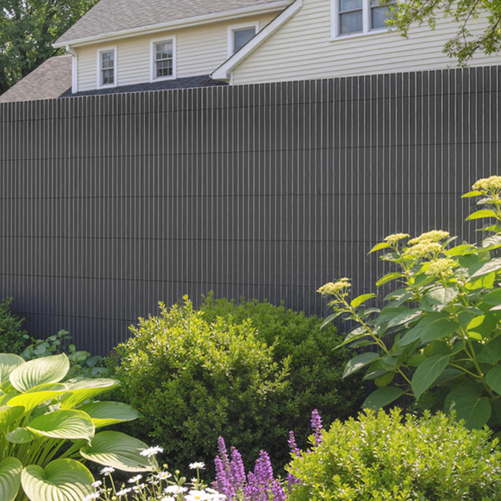 Outsunny Grey Plastic 3 x 16.5ft 2 Pack Windbreak Privacy Screening Fence Image 1