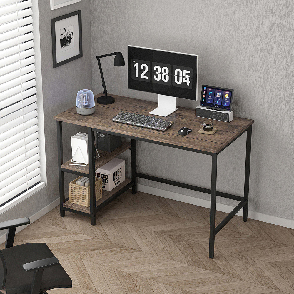Chicago 2 Adjustable Shelf Computer Desk Grey Image 2