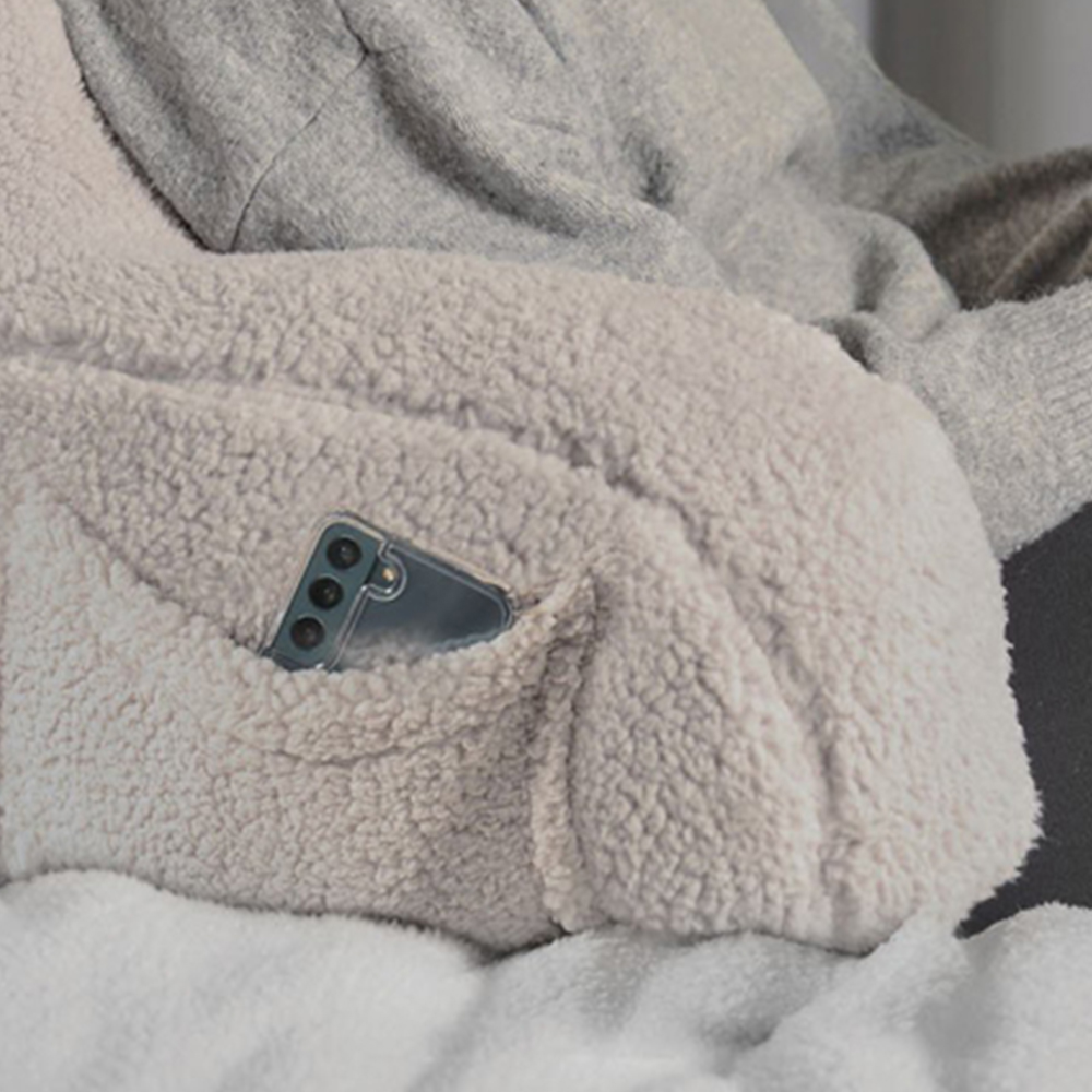 Teddy Fleece Cuddle Chair - Silver Image 2