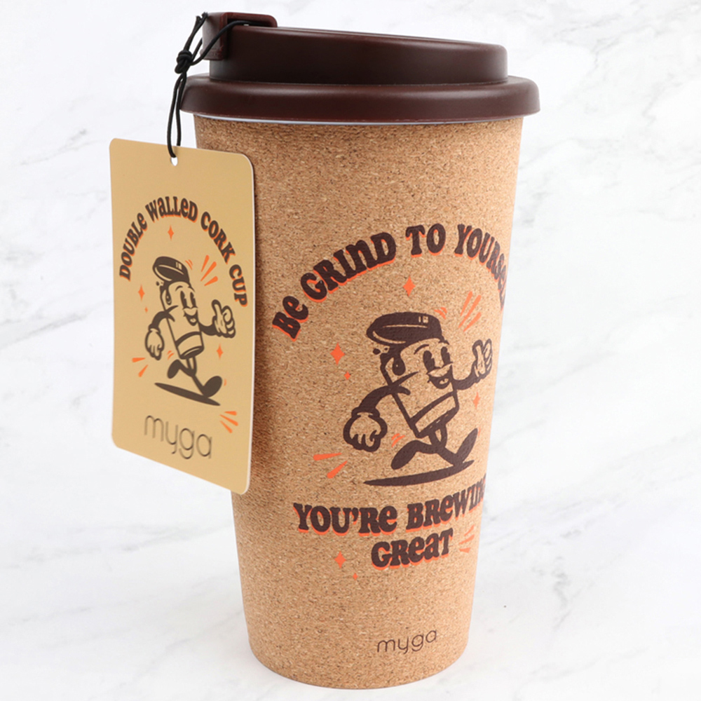  Myga Be Grind Double Walled Cork Cup 450ml Image 2