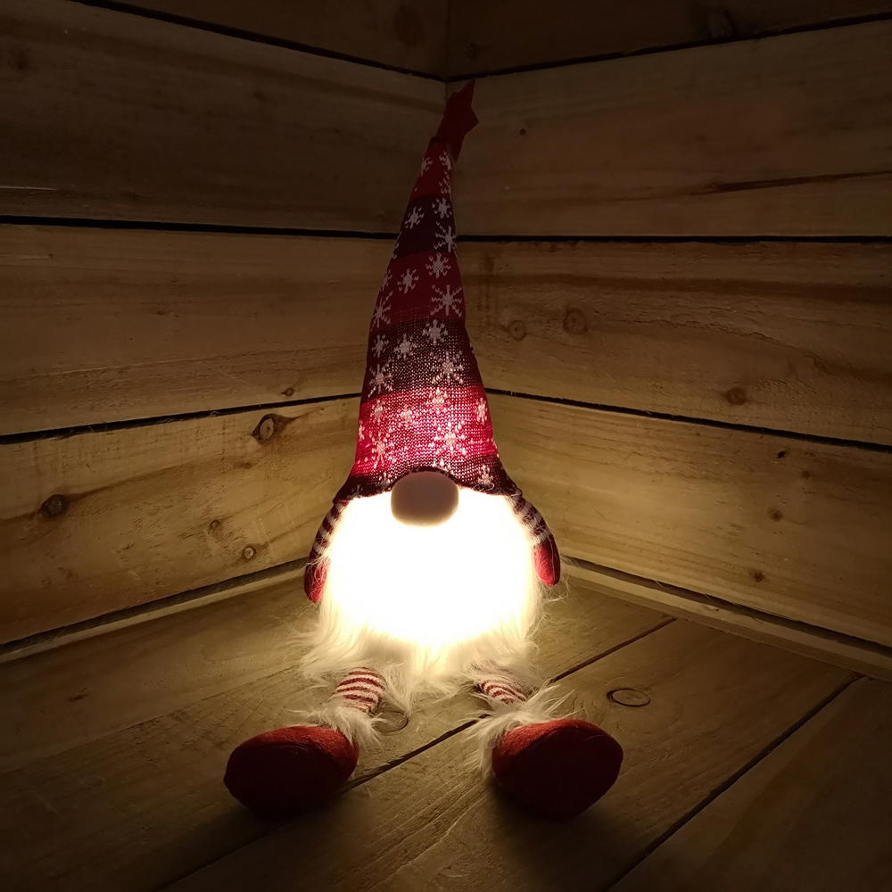 Samuel Alexander Red Sitting Gonk LED Christmas Decoration 48cm Image 6