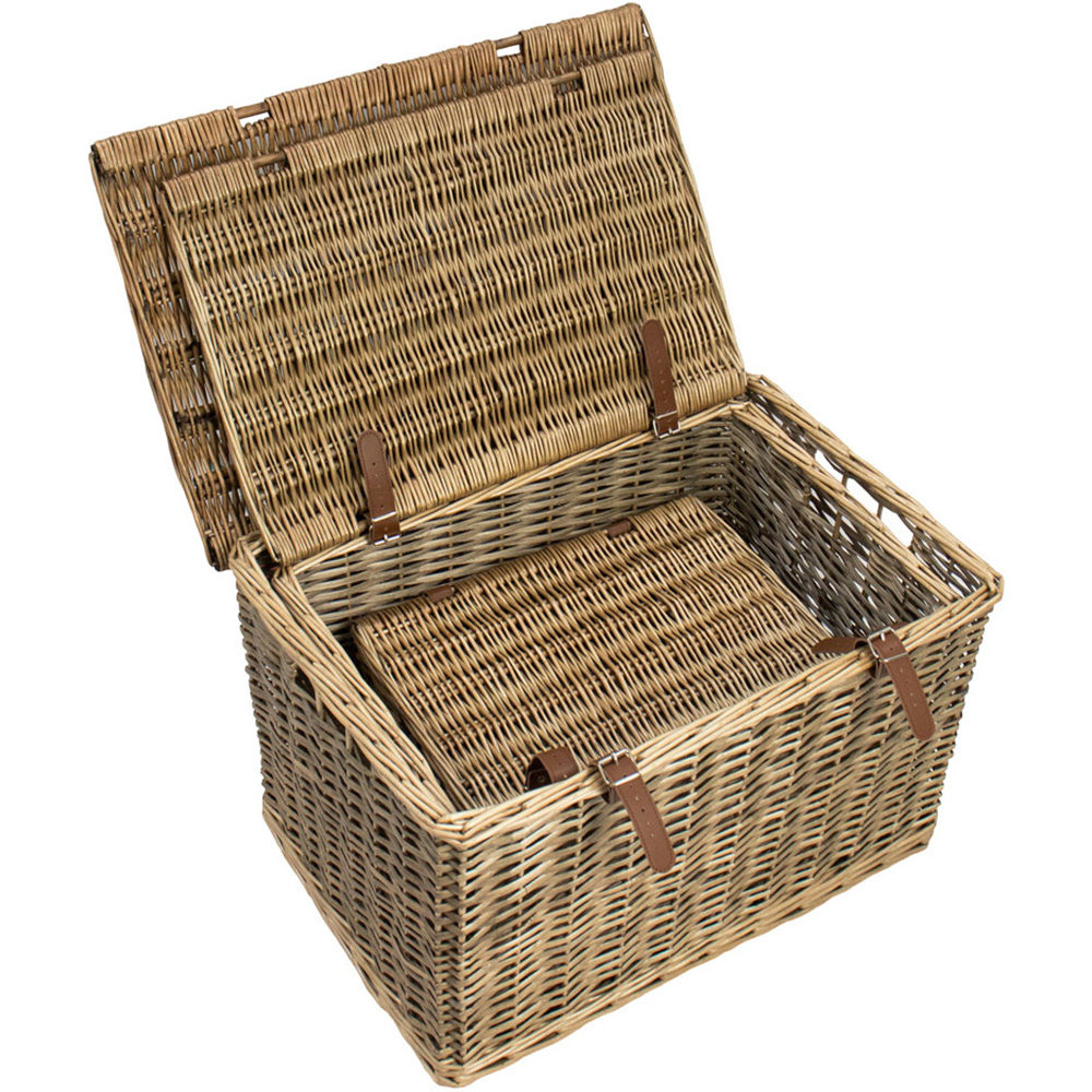 JVL Wicker Storage Hamper Basket Set of 3 Image 4
