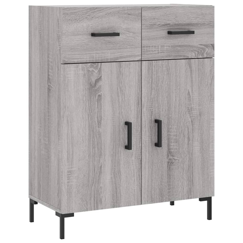 vidaXL 4 Door 2 Drawer Grey Sonoma Highboard Image 7