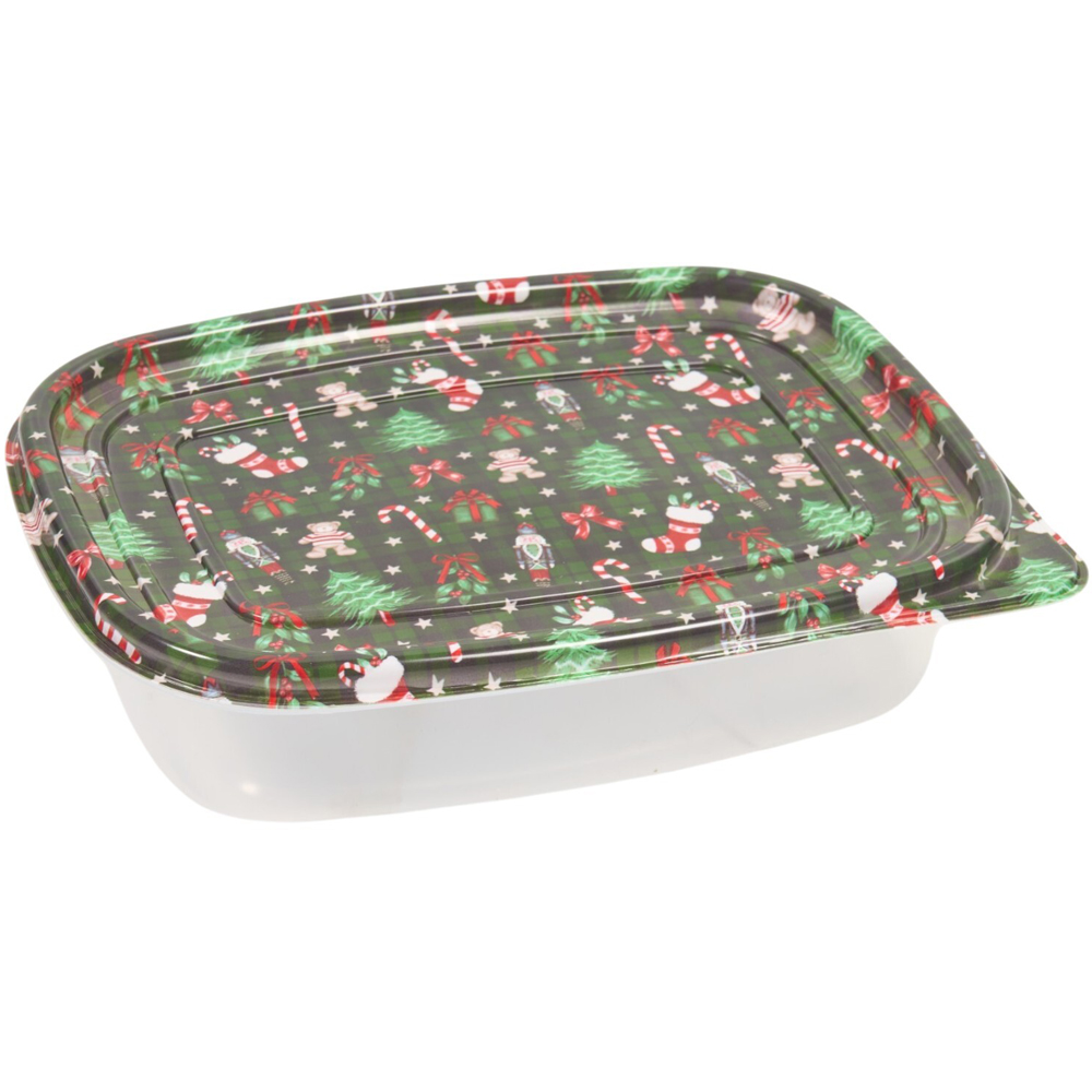 Pack of 6 Christmas Print Food Containers Image 9
