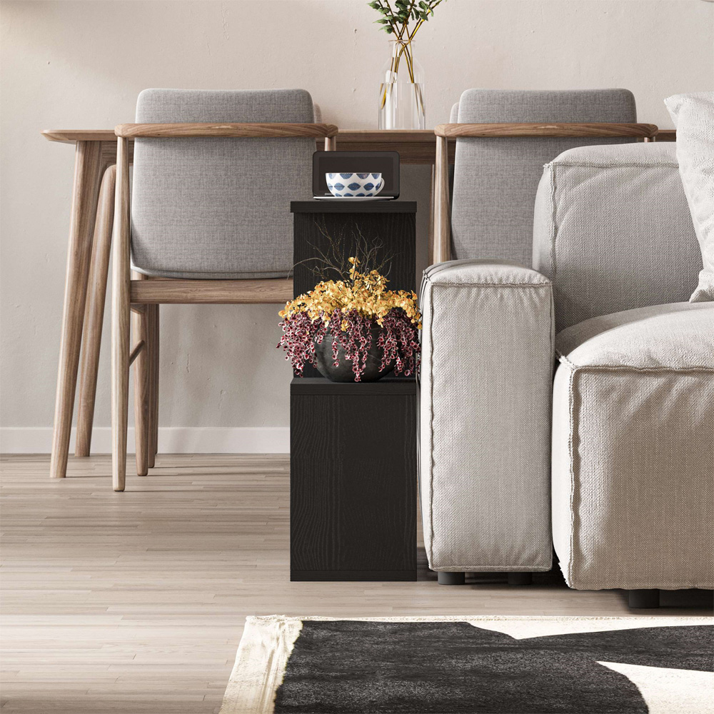 Decortie Homemania Black Wood Side End Table Image 4