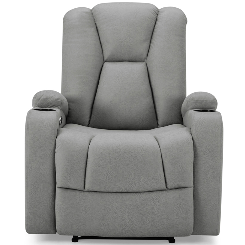 Home Detail Hannah Single Seater Dark Grey Air Leather Electric Recliner Sofa Image 3