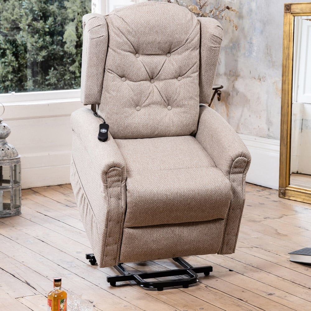 Artemis Home Crawley Beige Massage and Heat Electric Lift Assist Recliner Chair Image 4