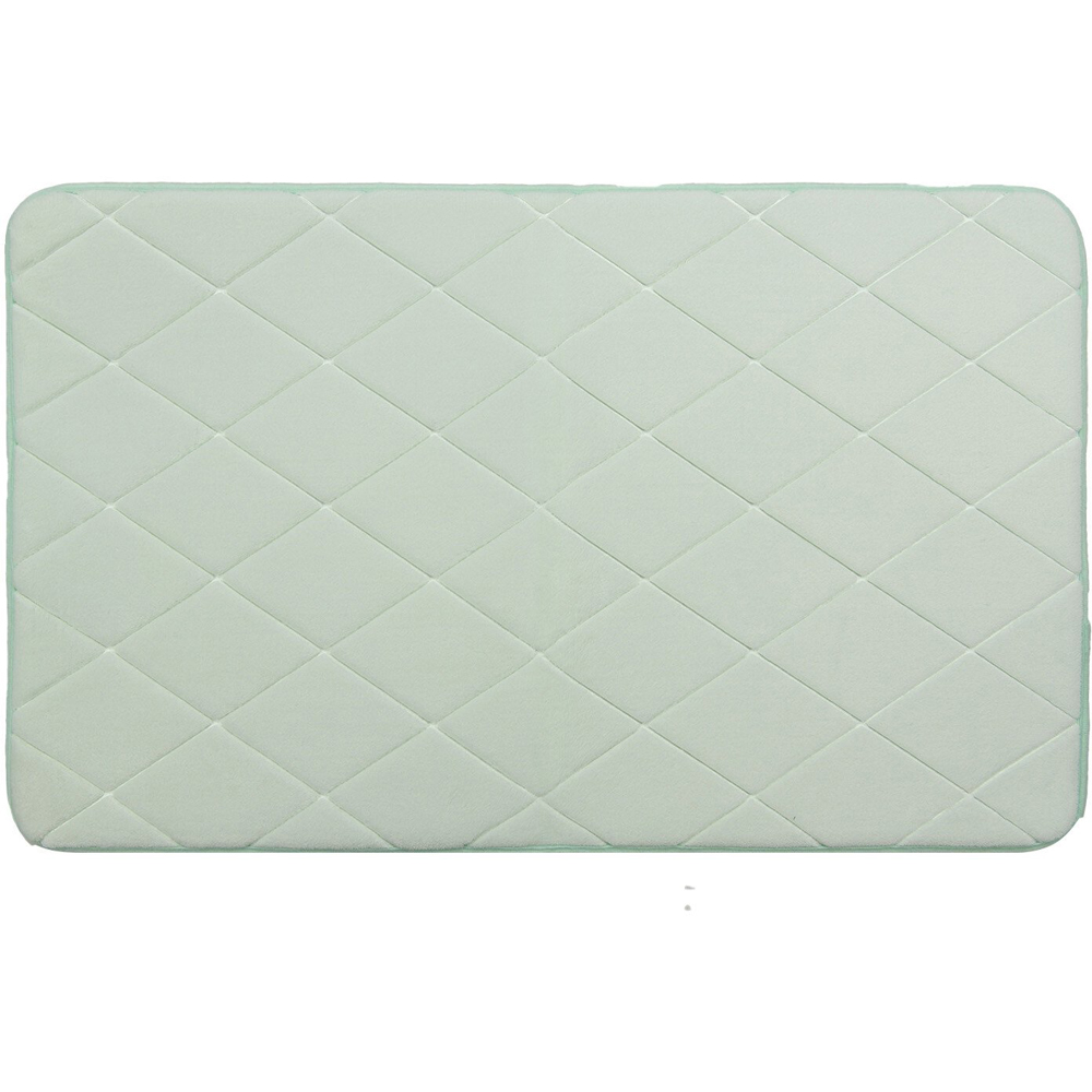 Diamond Bath Mat - Mint Image 1
