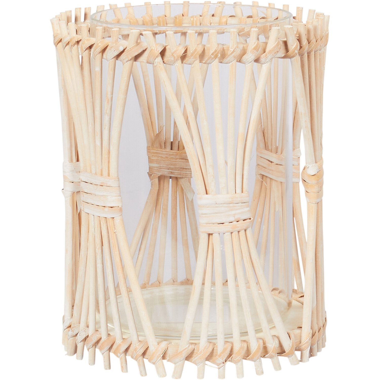 Serena Wicker Lantern - Natural Image 1