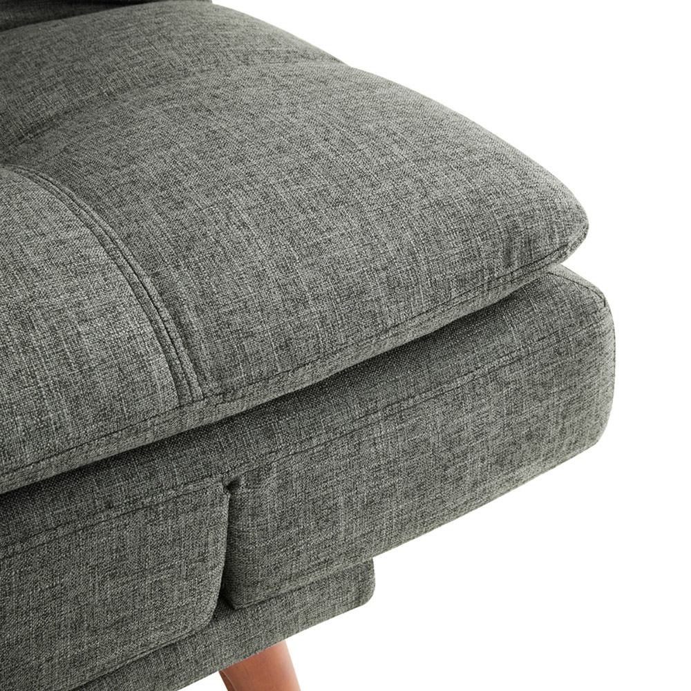 Home Detail Duncan 2 Seater Grey Fabric Sofa Bed Image 4