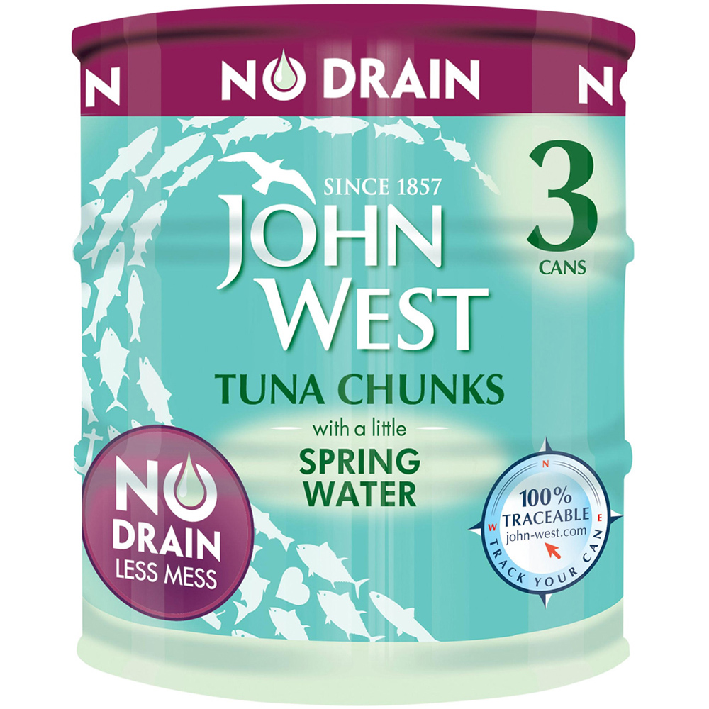 John West Tuna In Springwater No Drain 3 Pack Image
