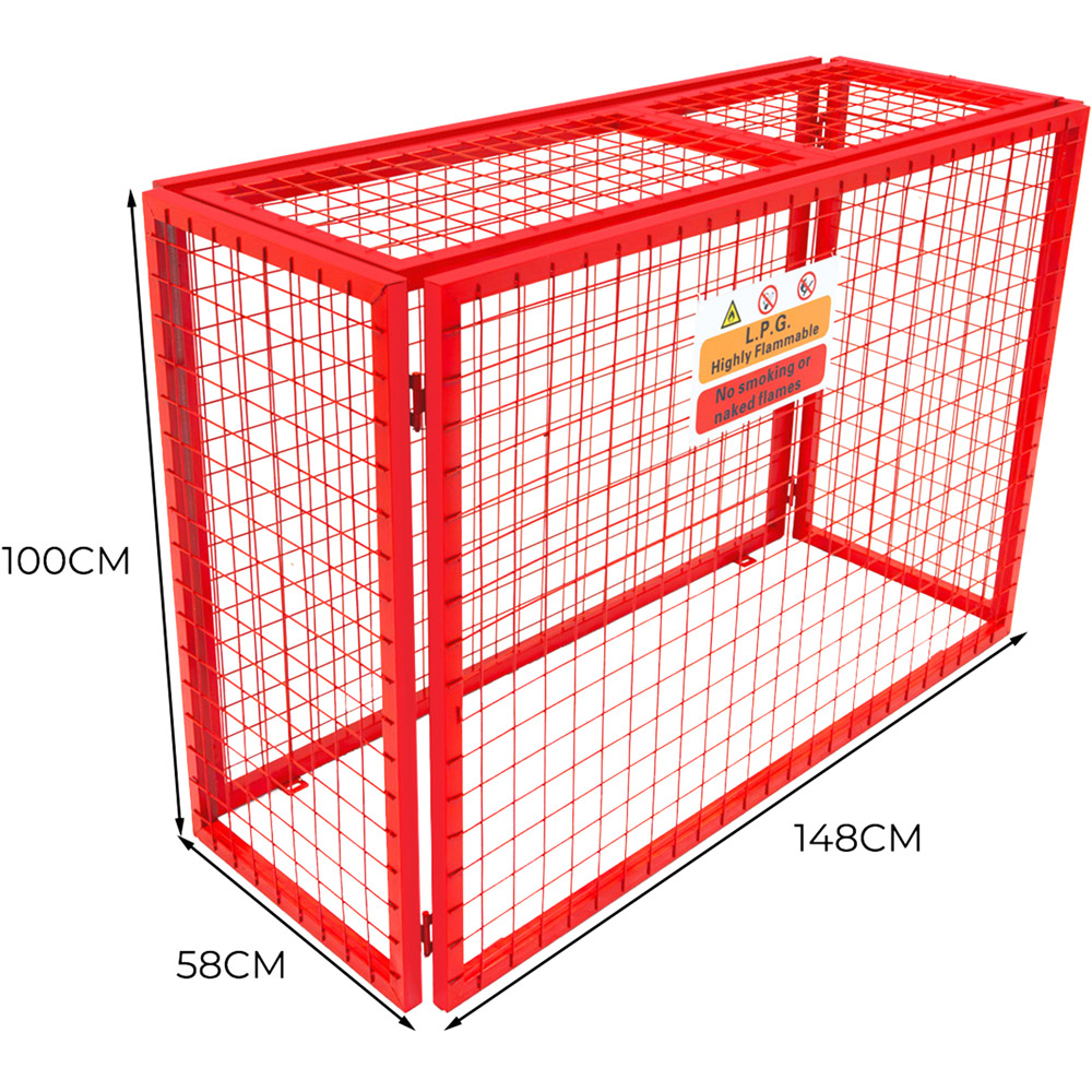 MonsterShop Red Gas Bottle Collapsible Mesh Cage 100 x 140cm Image 5