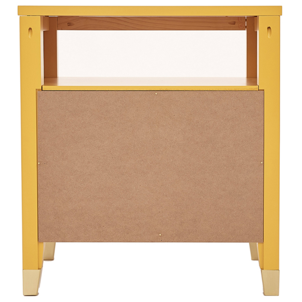 Biasi 2 Drawers Mustard Bedside Table Image 4