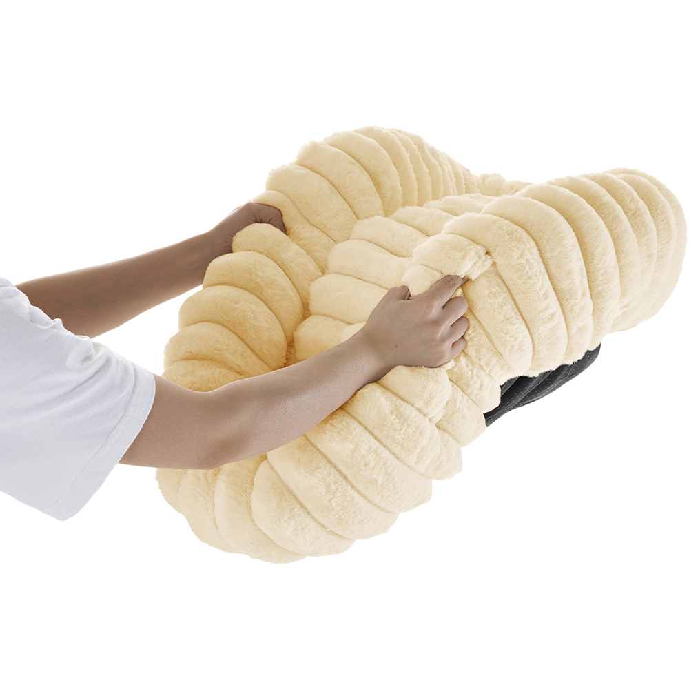 H&O Direct 60cm Yellow Round Soft Warm Pet Bed Image 3