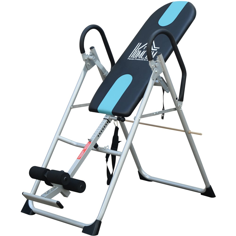 HOMCOM Black Foldable Gravity Inversion Table Image 1