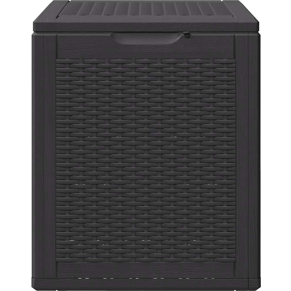 Walplus Black Polypropylene Rattan Look Storage Box 51 x 43 x 44cm Image 3