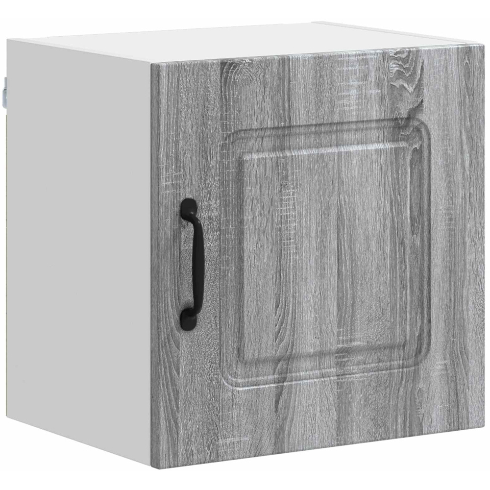 vidaXL Kalmar Single Door Grey Sonoma Wall Mounted Square Kitchen Cabinet Set of 2 Image 2
