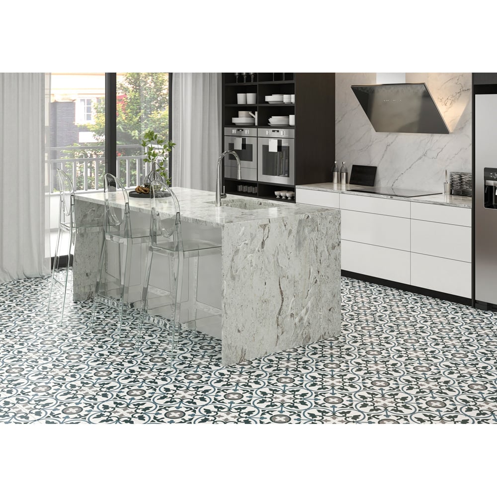 House of Mosaics Symphony Floral Wall and Floor Tile 20 x 20cm 15 Pack Image 3