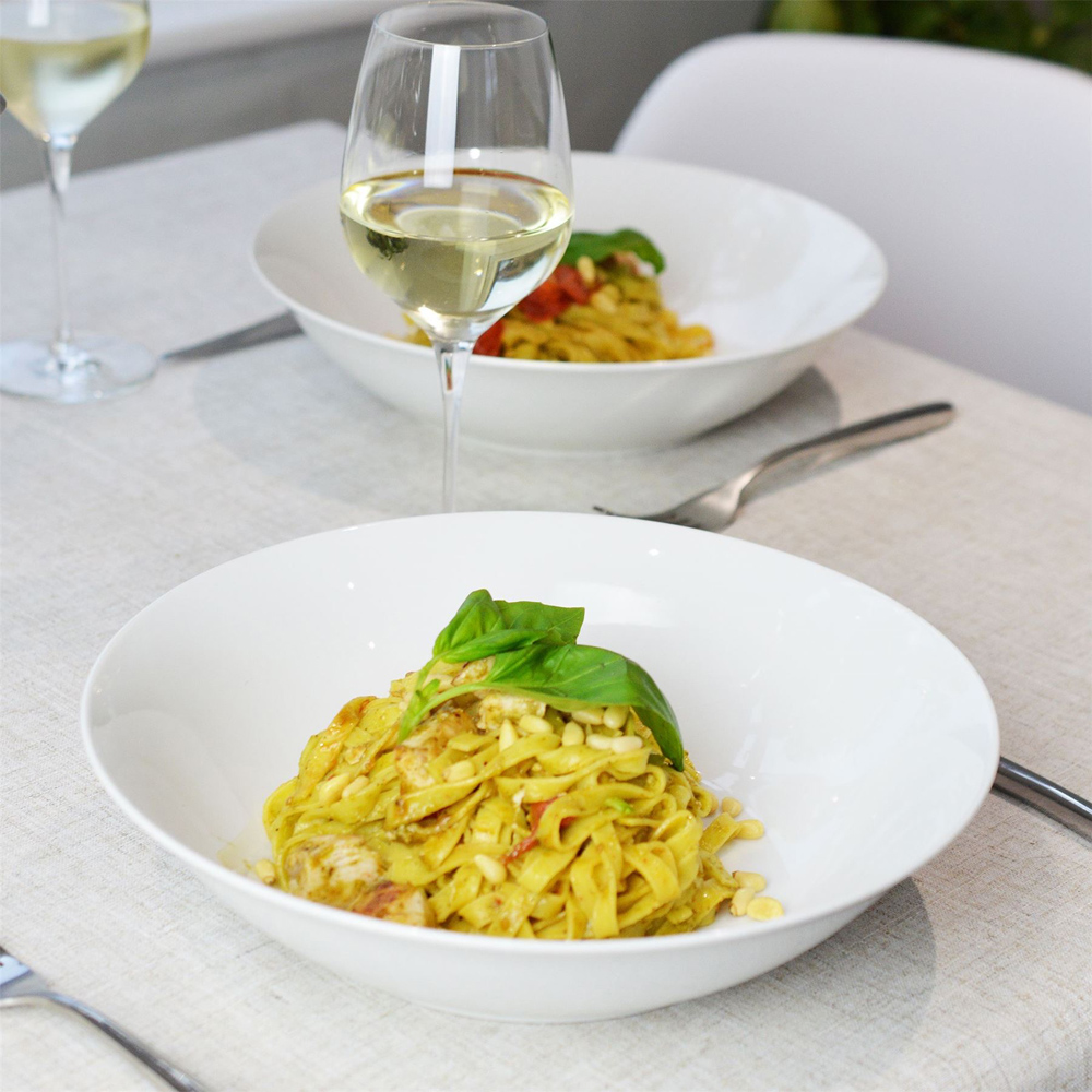 Argon Tableware Classic White Porcelain 12 Piece Pasta Bowl 25.5cm Image 4