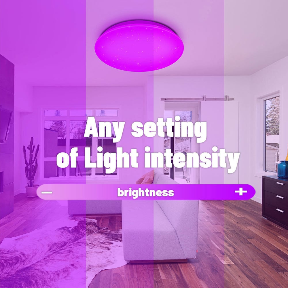 ExtraStar RGB LED Integrated Round Wi-Fi Flush Ceiling Light Image 6