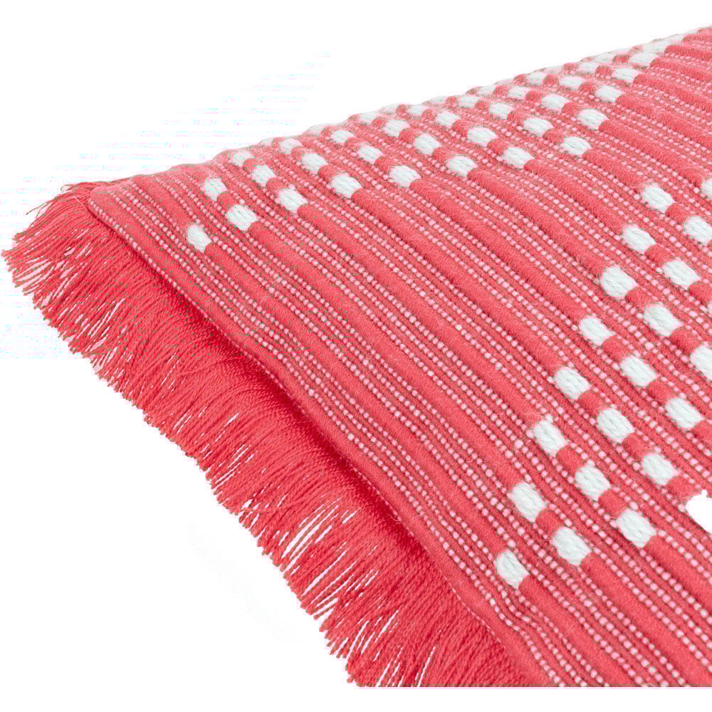 furn. Kadie Pink Woven Cushion 45 x 45cm Image 4