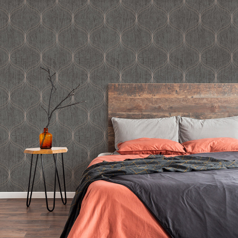 Boutique Optical Geo Grey Wallpaper Image 3