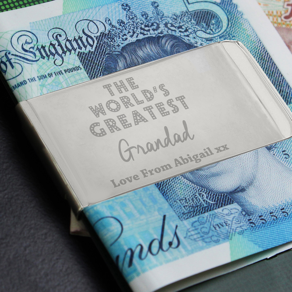 Personalised Memento Personalised World's Greatest Money Clip Image 2