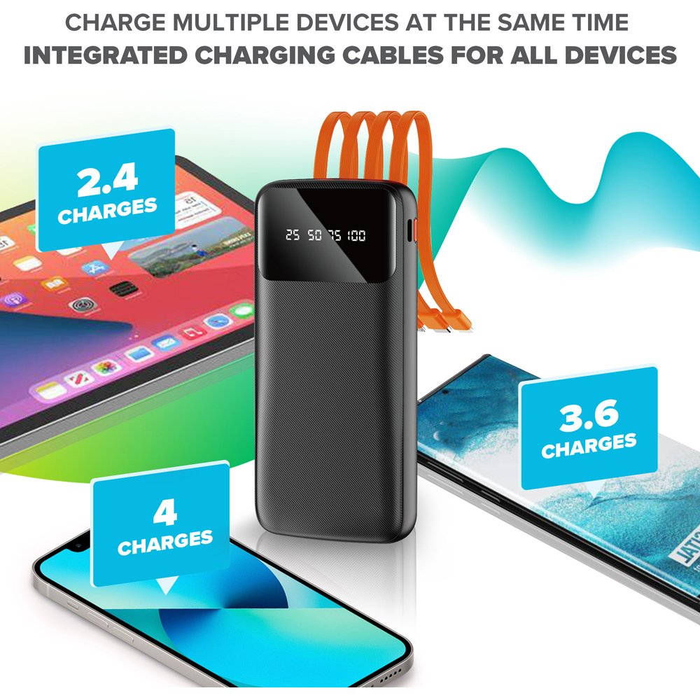 Maplin Portable Power Bank Black 20000mAh Image 3