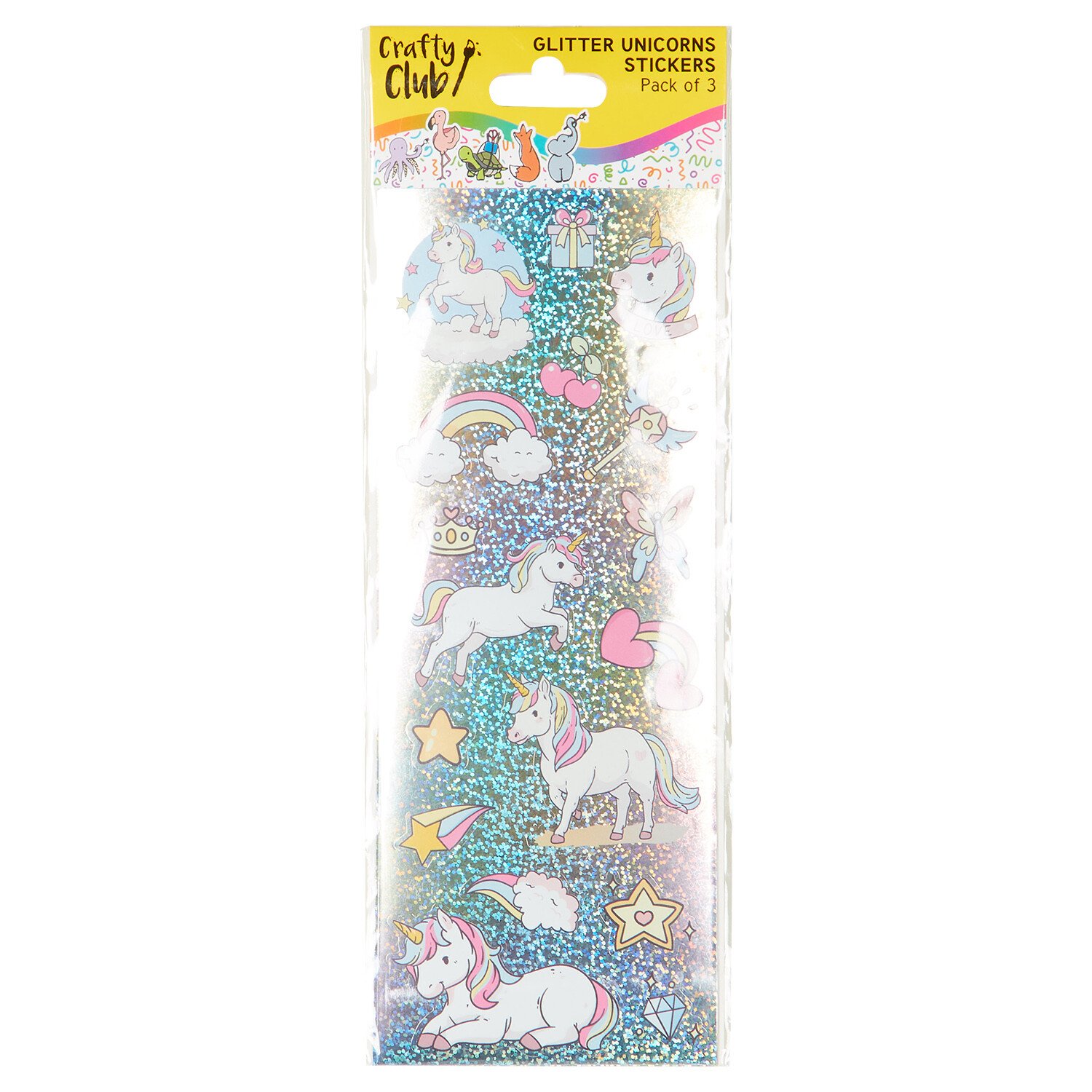 Unicorn Glitter Stickers - Multicolour Image 2