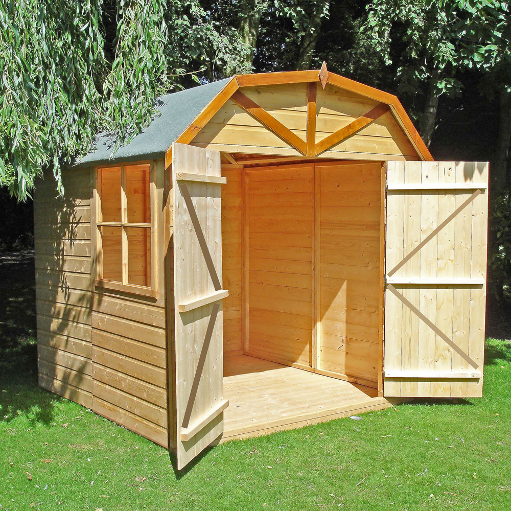 Shire Barn 7 x 7ft Double Door Wooden Shiplap Shed Image 2
