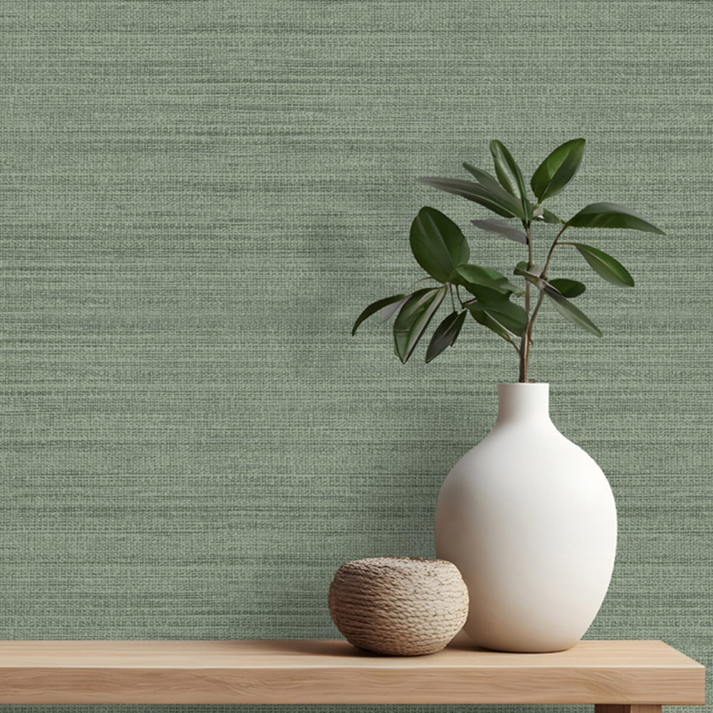 Arthouse Raffia Texture Green Wallpaper Image 4