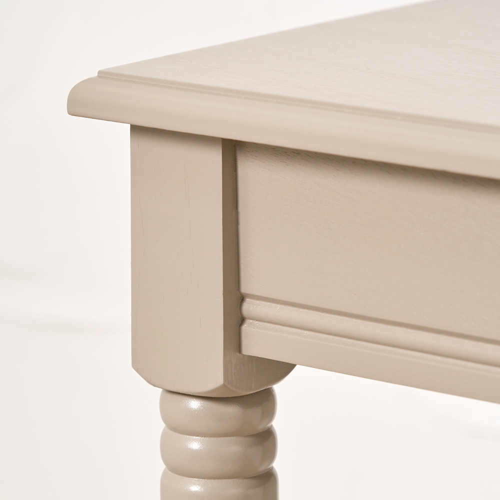 Pacific Lifestyle Heritage Single Shelf Putty Cream Pine Wood Accent Table Image 3