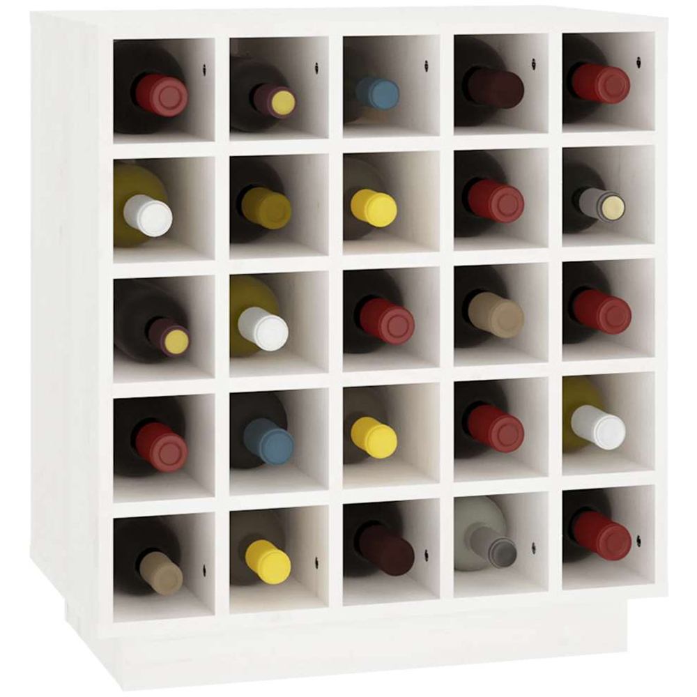 vidaXL 25 Bottle White Freestanding Wine Cabinet Image 3
