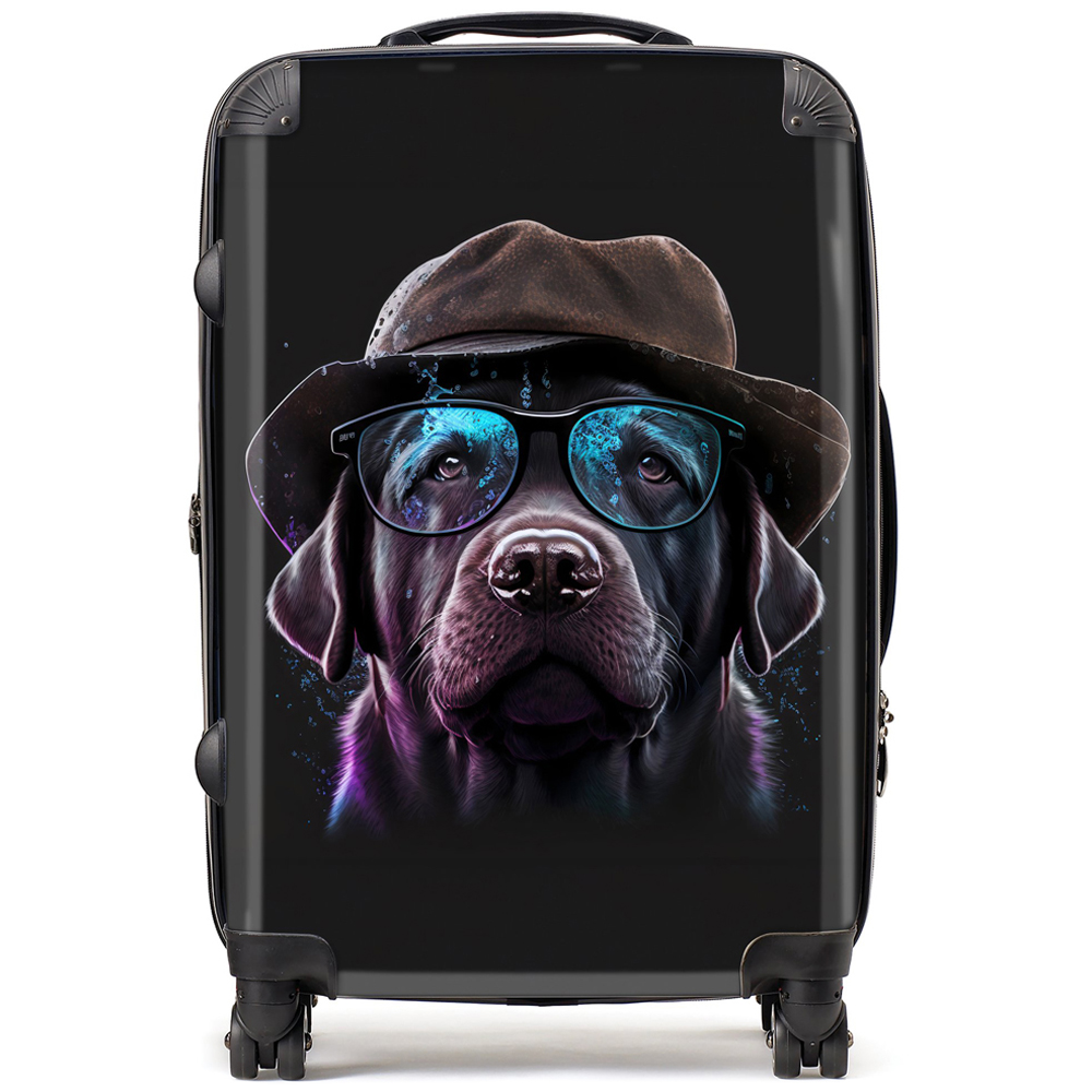 Warren Reed Designer Medium Splashart Labrador Retriever Dog Suitcase Image 1
