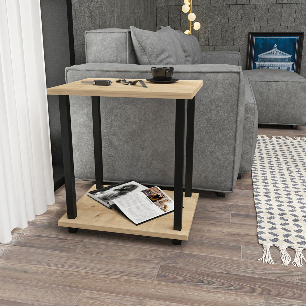 Decorotika Gurnee Black and Oak Side Table Image 8