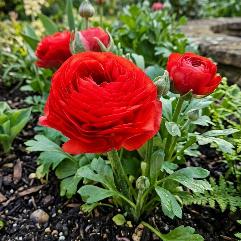 Thompson and Morgan Ranunculus Red Autumn Planting Bulb 16 Pack Image 2