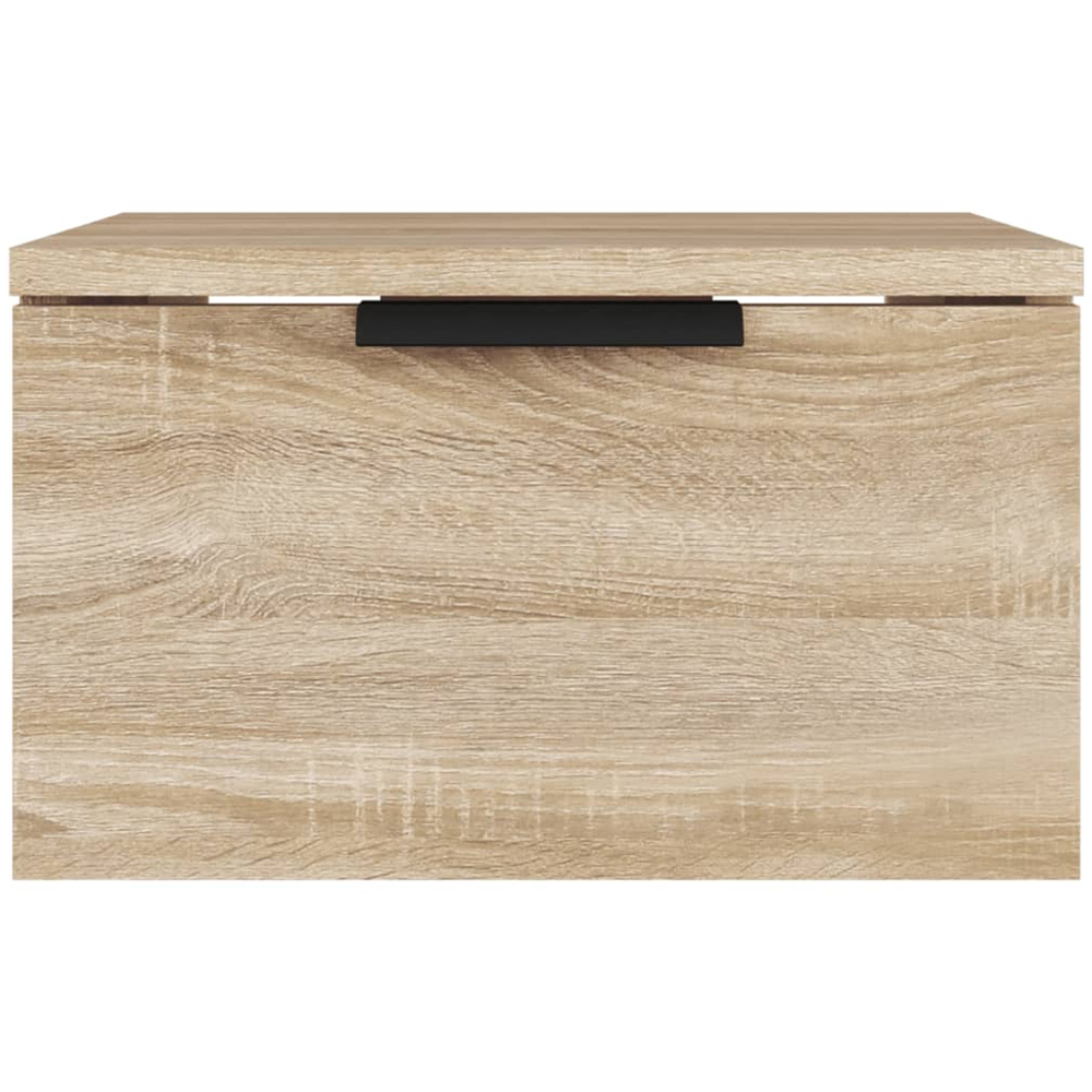 vidaXL Set of 2 Sonoma Oak Wall Mounted Bedside Cabinet Image 4