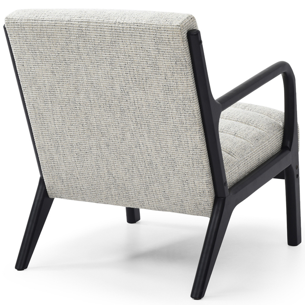Otis Black and Natural Cord Static Ribbed Armchair Image 5