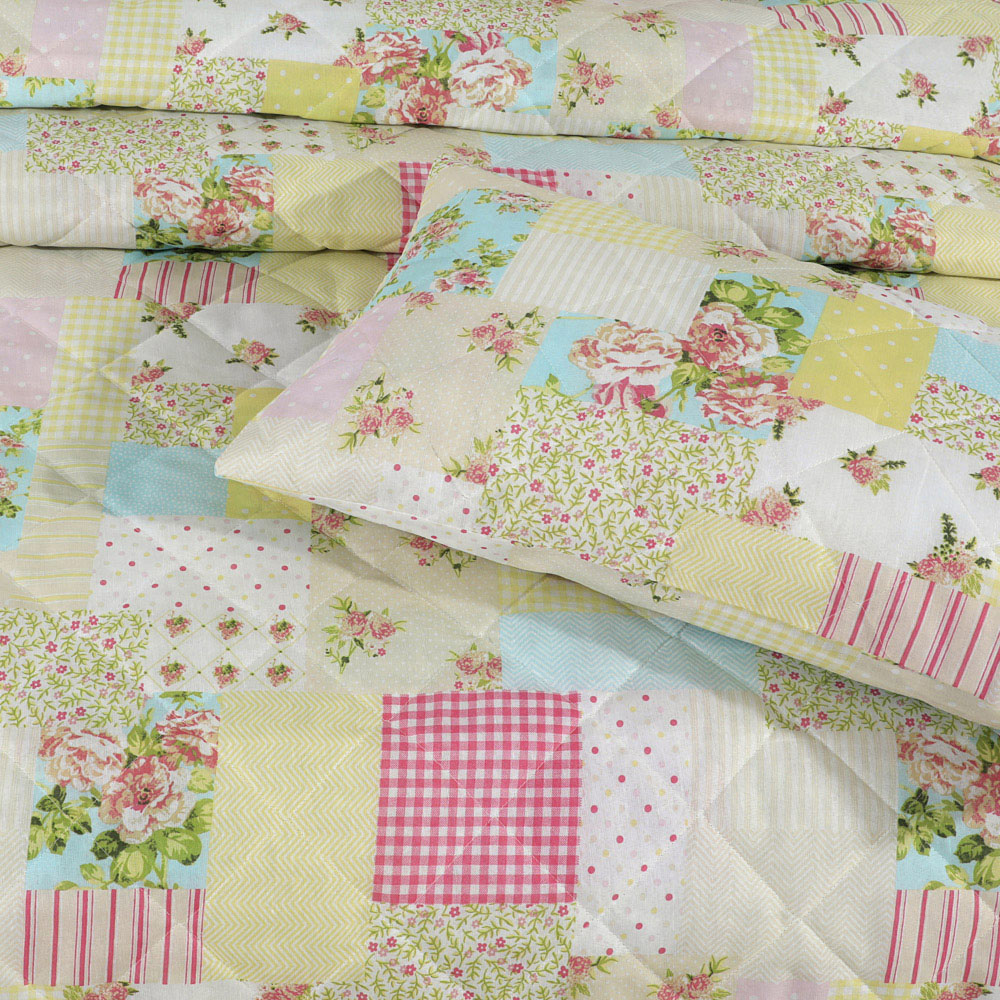 Velosso King Size Candice Patchwork Bedspread Set Image 2