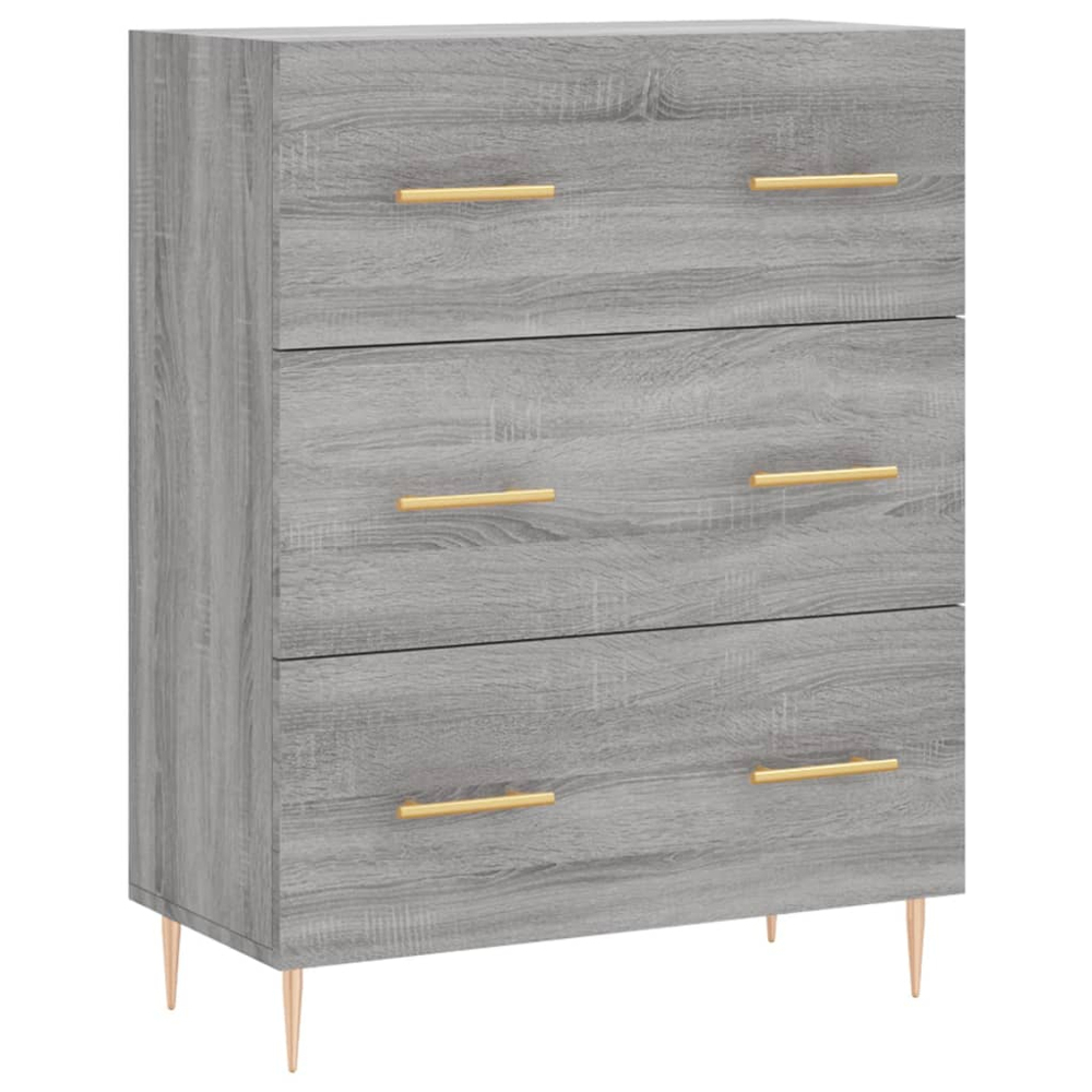 vidaXL 2 Door 3 Drawer Grey Sonoma Highboard Image 7
