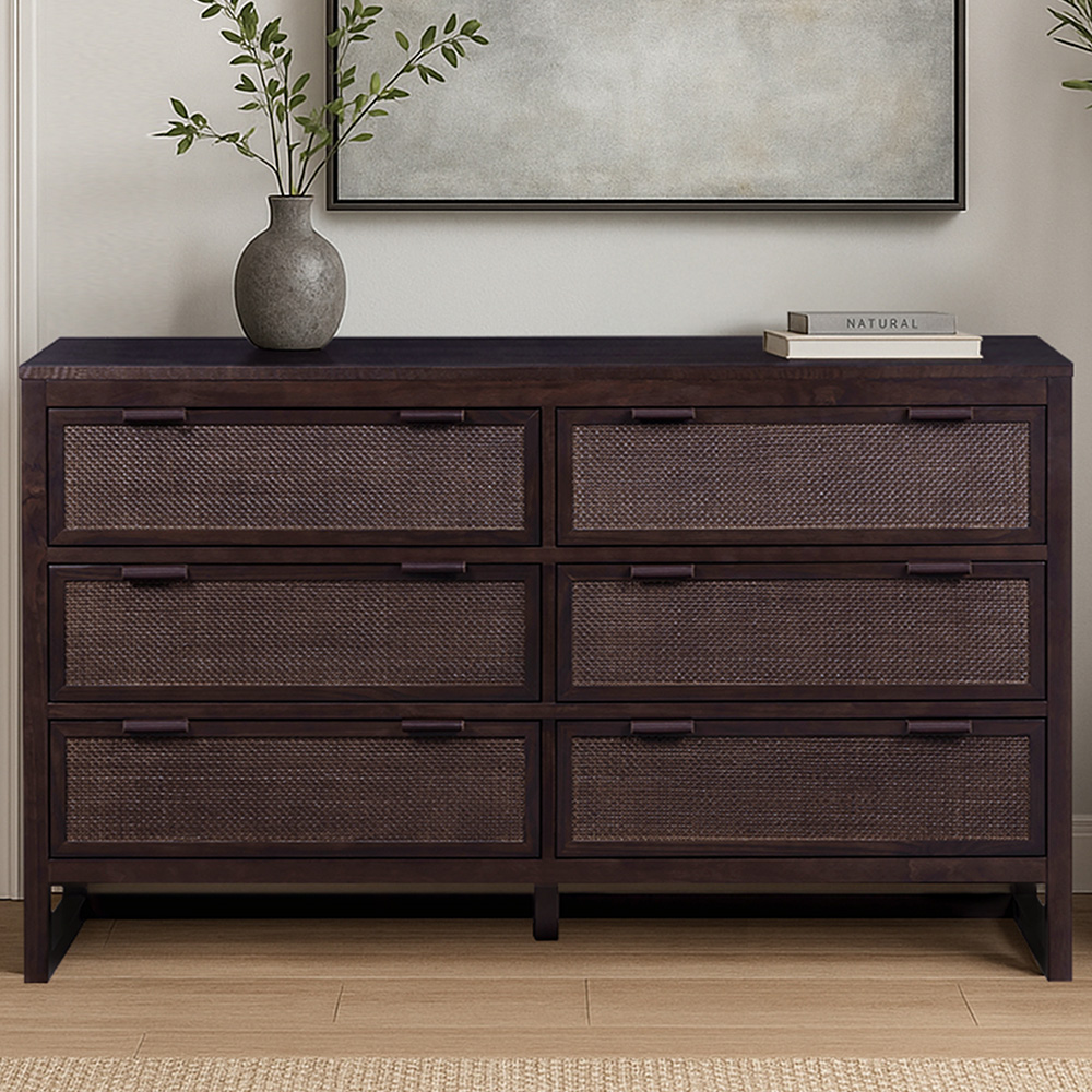Teamson Home Hatteras 6 Drawer Espresso Dresser Image 1