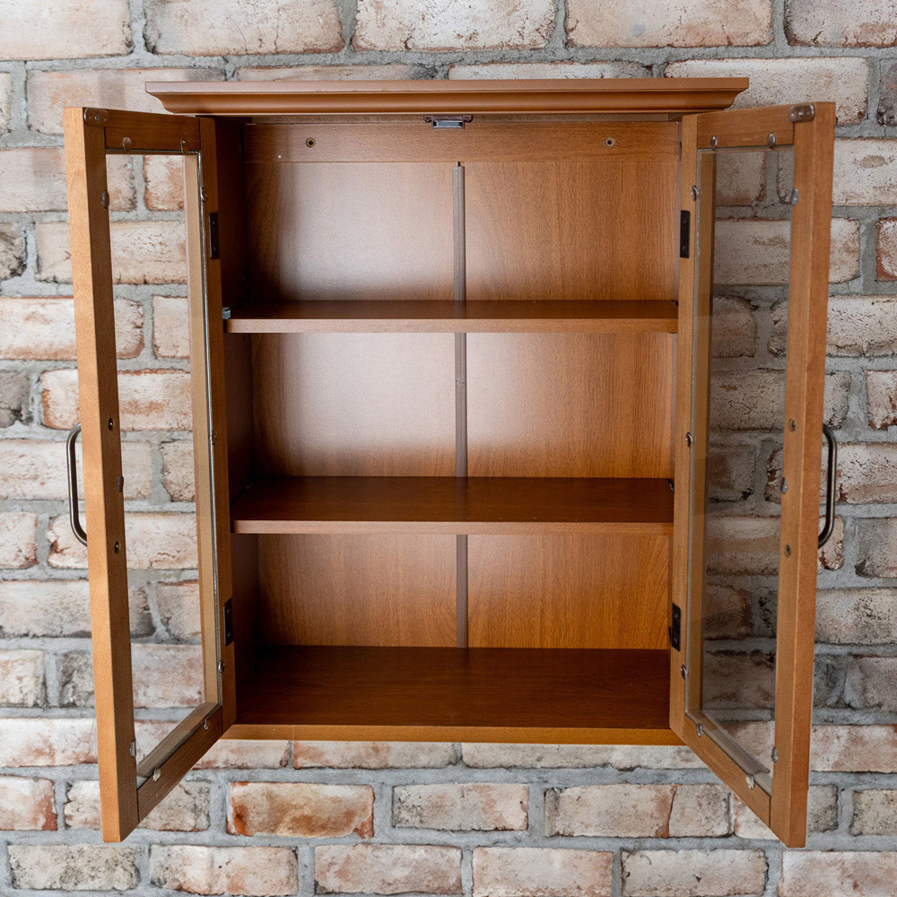 Teamson Home Avery 2 Door Oil Oak Removable Wall Cabinet Image 7