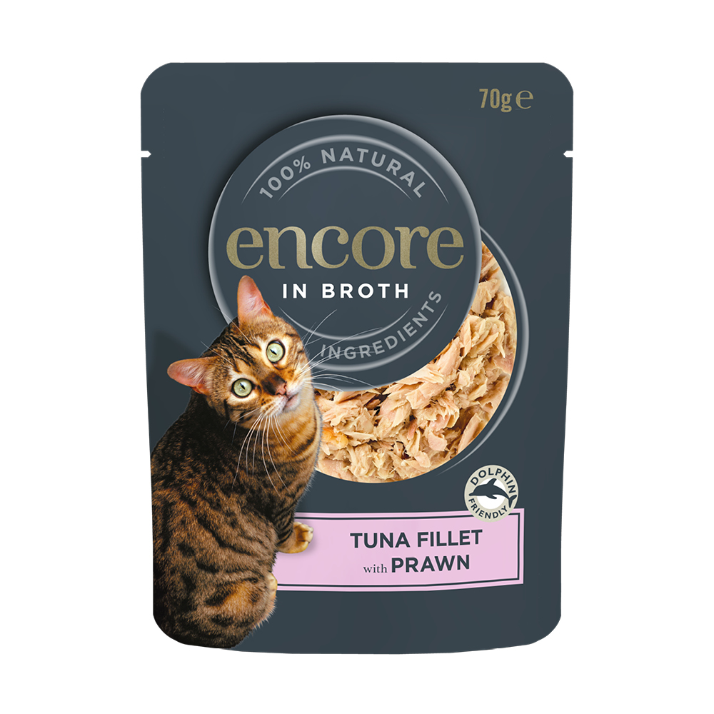 Encore Tuna Fillet and Prawn Cat Food Pouch 70g Image 1
