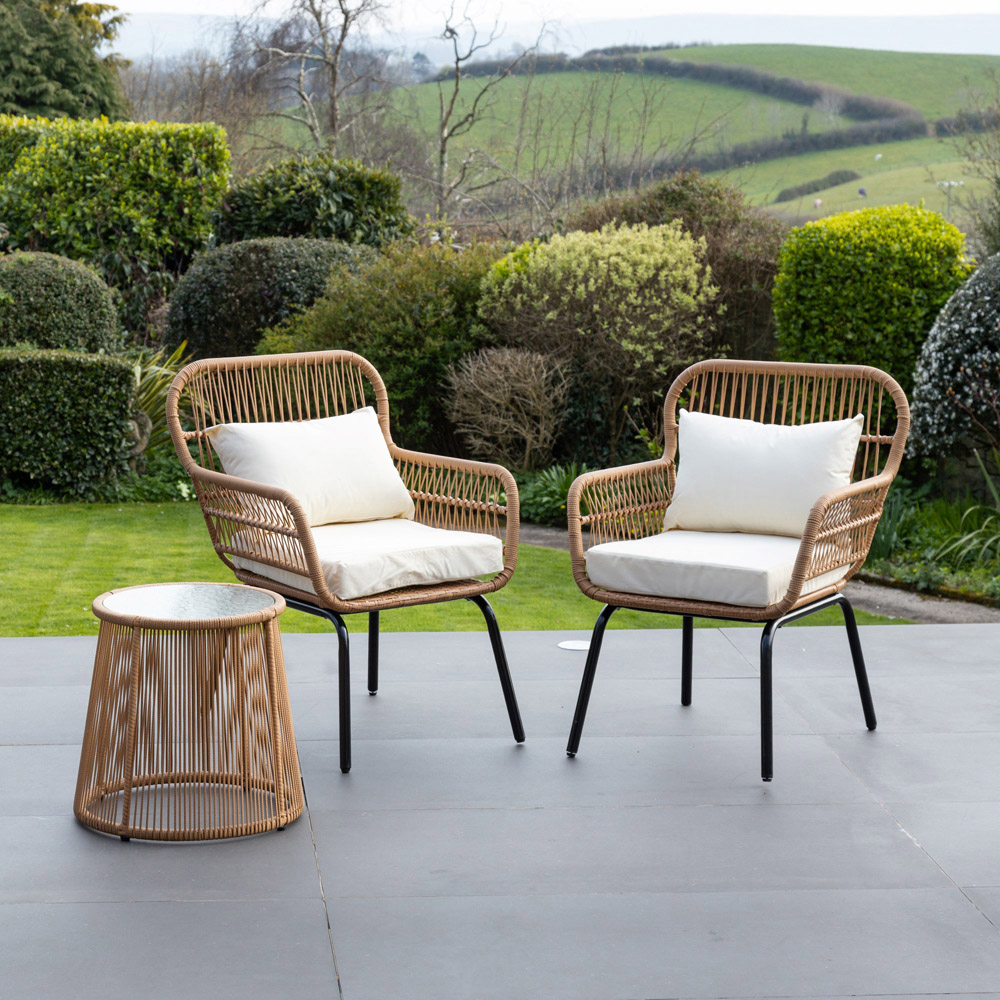 Artemis Carbini 2 Seater Rattan Bistro Set Image 8