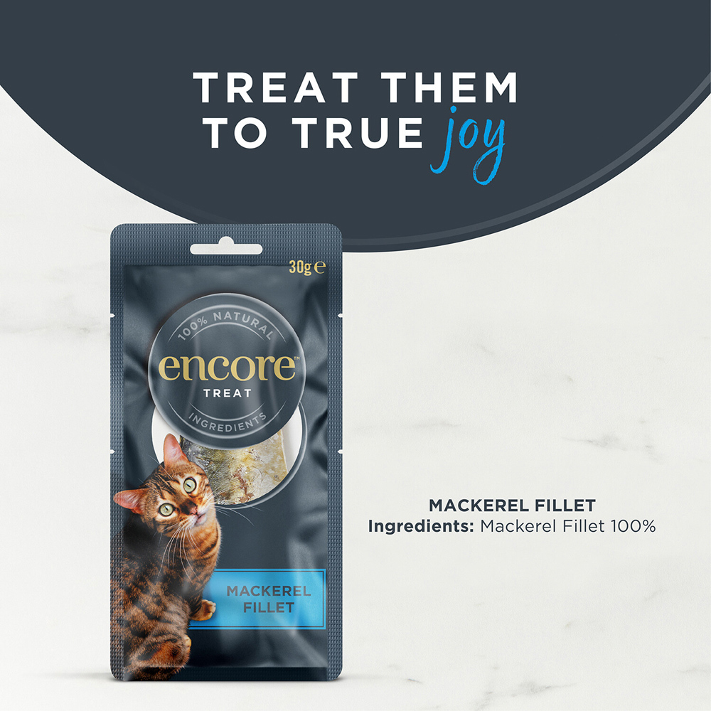 Encore Natural Wet Cat Treat Mackerel Fillet Image 4