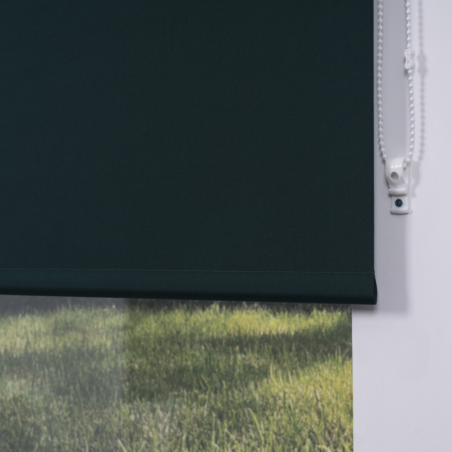 Plain Blackout Blinds Dark Green 90cm Image 3