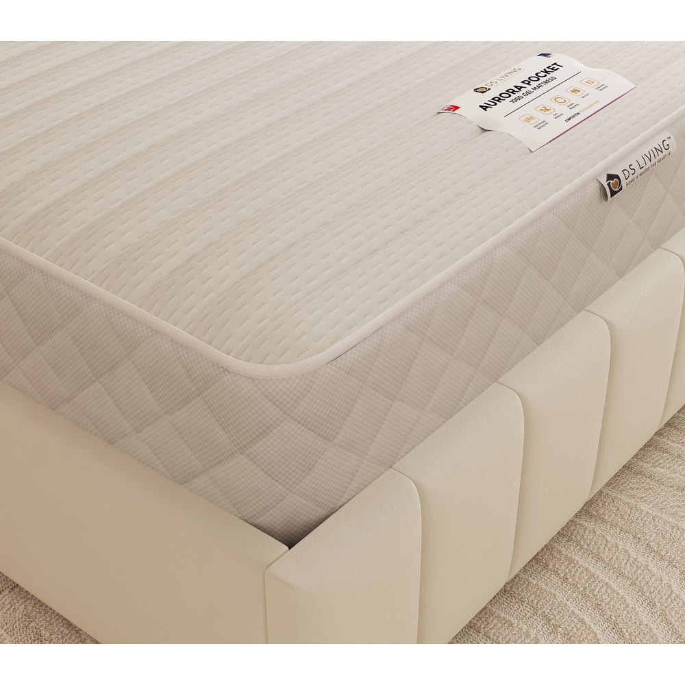 DS Living Aurora Sanctuary Single Gel Enhanced 1000 Pocket Sprung Hybrid Mattress Image 3